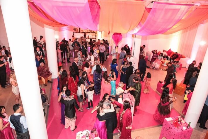 pink orange sangeet